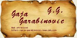 Gaja Garabinović vizit kartica